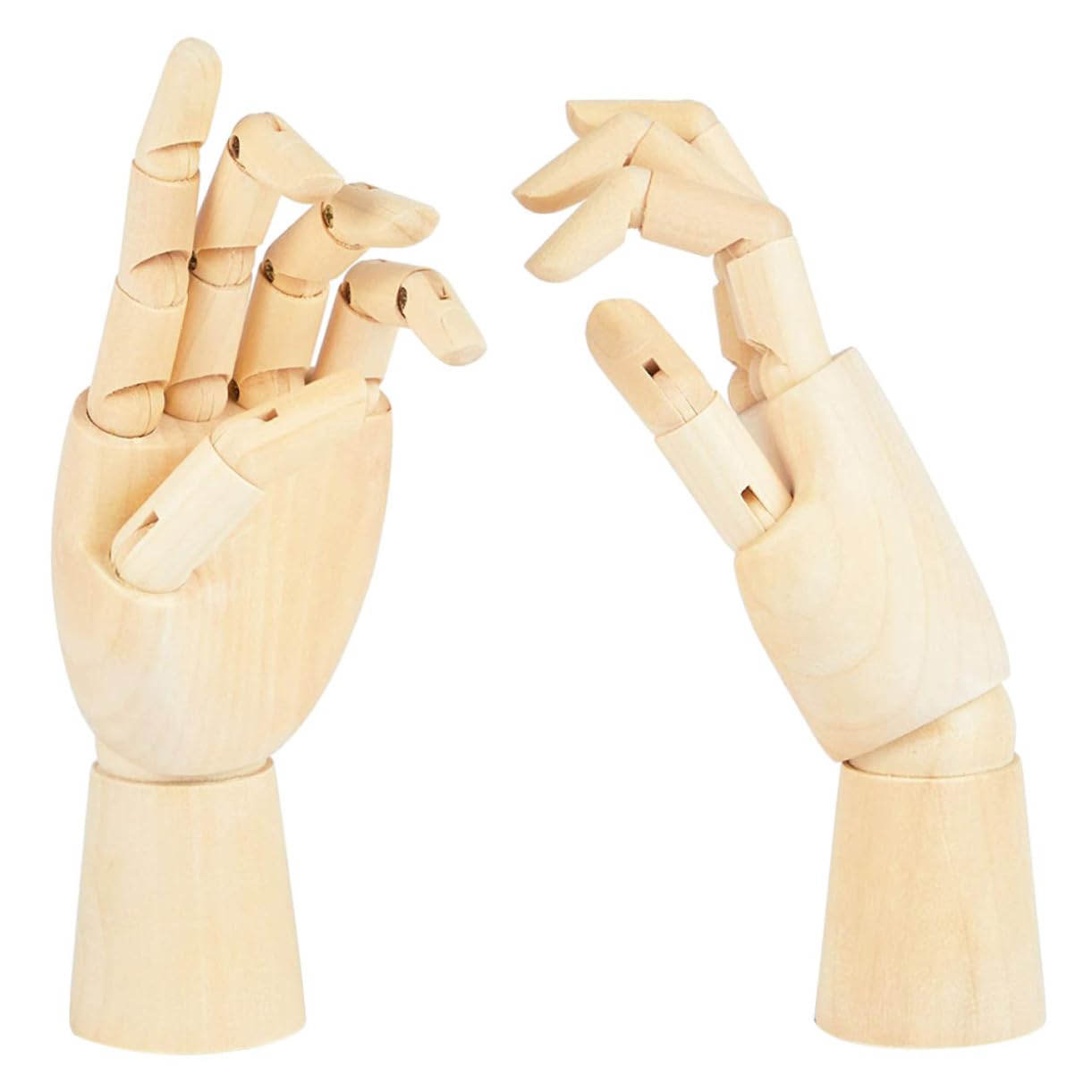 Modèles de mains en matériau synthétique khaki avec articulations mobiles pour le dessin 2pcs