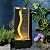 Tankana 49 inches Outdoor Water Fountain Garden Waterfall - Large Water Feature Fountains with LED Lights for Patio Yard Deck Porch Pool Home Decor, Rusty Dark Gray