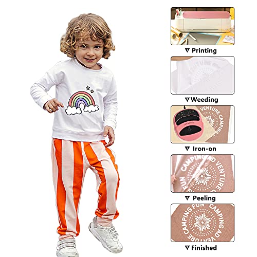 Image of RENLITONG White Iron on Vinyl - 12Inch by 5ft Roll HTV Heat Transfer Vinyl for T-Shirt HTV Rolls for All Cutter Machine - Easy to Cut & Weed for Heat Transfer Design