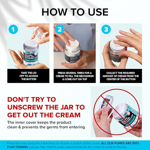 SimplyVital Collagen, Retinol & Hyaluronic Acid Cream - Anti-Aging Retinol Cream for Face, Neck & Décolleté - Made in USA - Daily Moisturizer Face Cream - 3.38 fl oz - Image 7