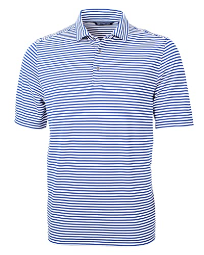 Cutter & Buck Short Sleeve Virtue Eco Pique Stripe Recycled Mens Big and Tall Polo