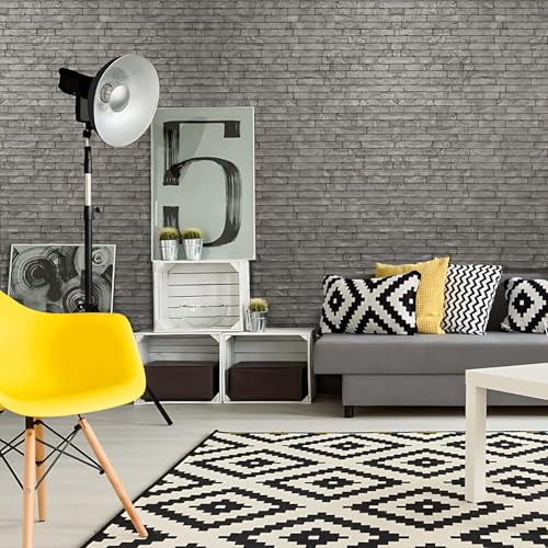 Panel de pared 3D Profhome 704500 aspecto piedra gris 2 m2 5