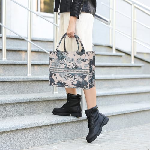 Bolso tote estampado floral de gran capacidad miniatura 7