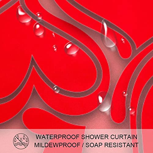 Rideau de douche imperméable de qualité supérieure, cœurs 152 x 183 cm