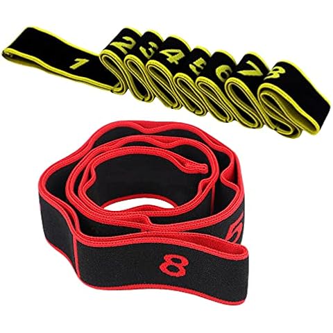 Pamtns Yoga Stretching Band 2 Stück Gymnastikband mit Schlaufen Yoga Stretch Gurt Ballett Yoga Stretch Gurt Yoga Gurte Dehnungsband für Fitness Sport Physiotherapie und Rücken Training Cover