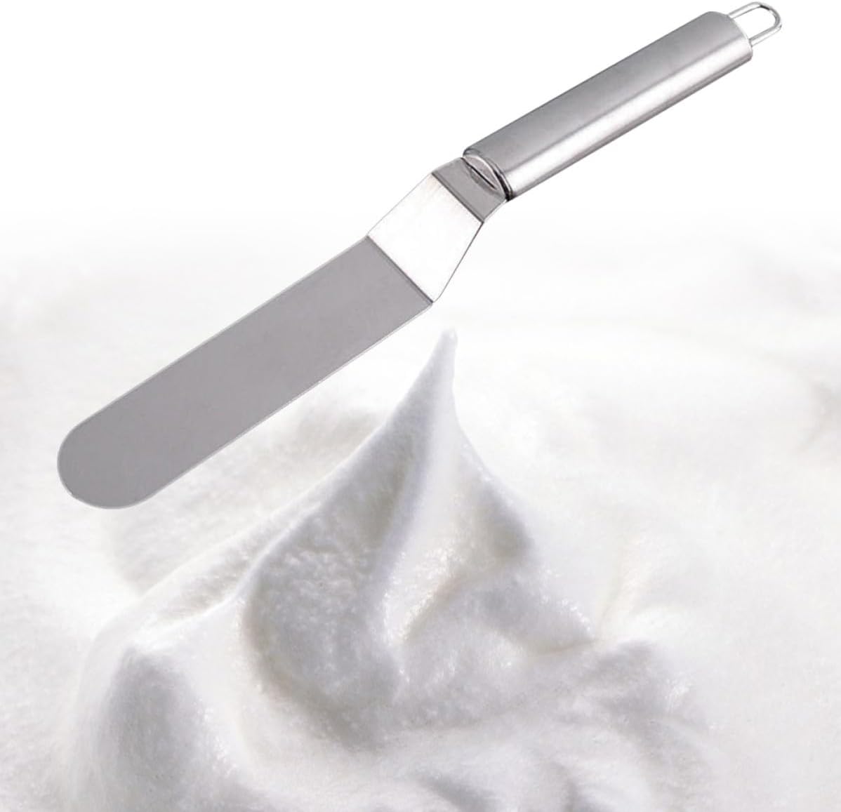 Cream Spatula Stainless Steel with Curved Handle for Baking