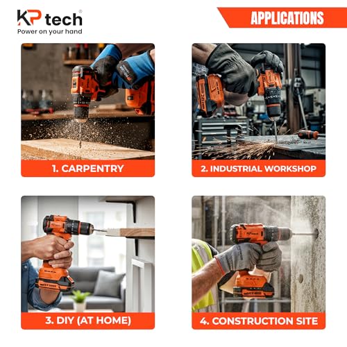 KP TECH 21V Cordless Drill Machine 2Ah - Image 7