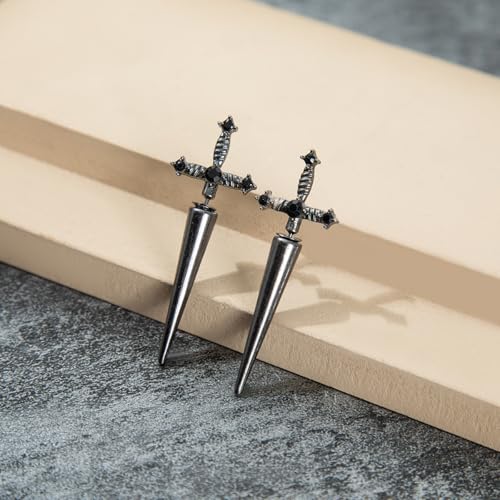 Goth Earrings Vintage for Women Men Dagger Sword Earrings Punk Style Halloween Costume Festival Grunge Gothic Jewelry2