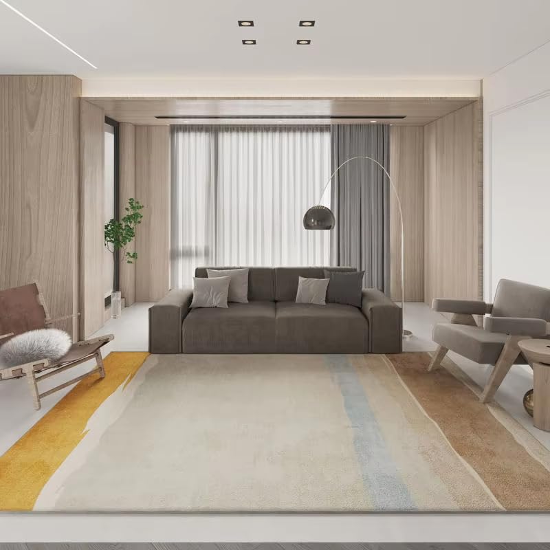 Tapis de salon facile à nettoyer anti-glisse pour maison avec enfants