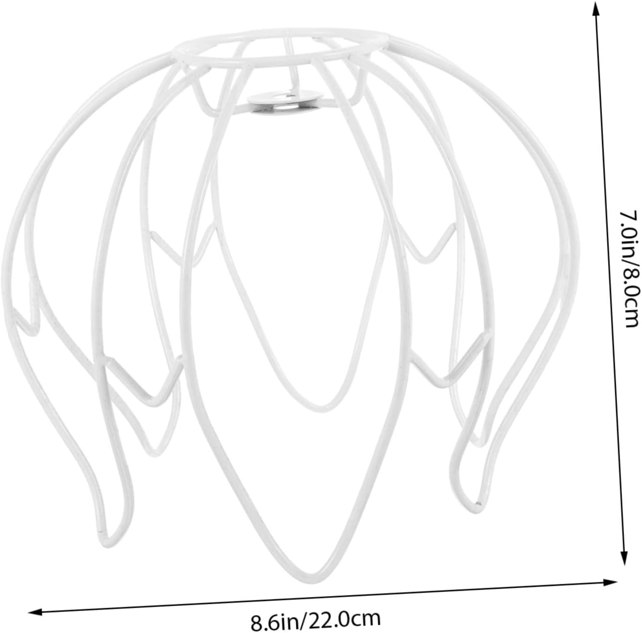 Vintage DIY Iron Lampshade Frame Sturdy Wire Cage for Table and Chandelier Light Fixtures Decorative Lamp Shade Ring for Home Office Cafe Use