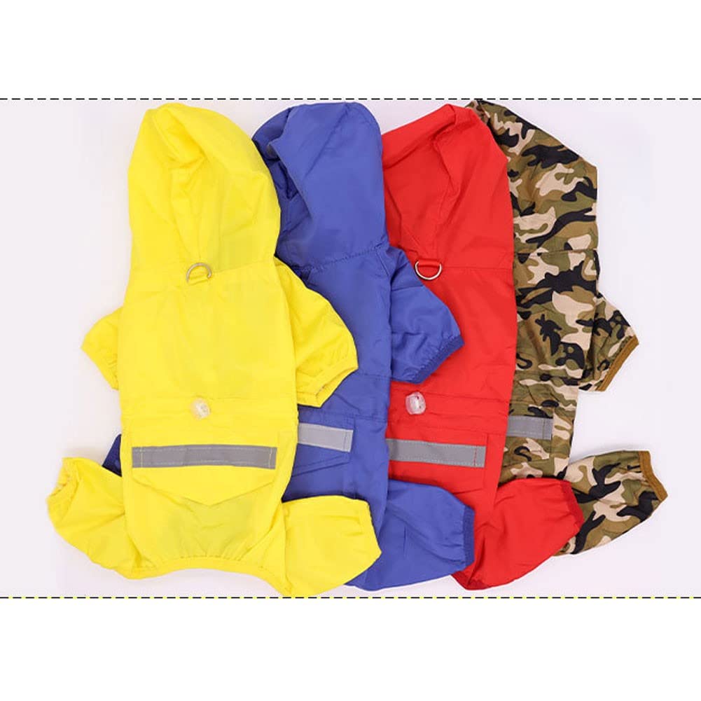 Manteaux imperméables pour Chiens Imperméable pour Chien Manteau imperméable avec Capuche col Sangle Trous Bandes réfléchissantes imperméable léger(Color:1,Size:XXL)
