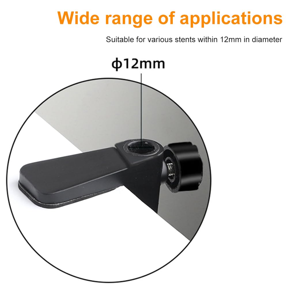 Morsetto a C in alluminio per fotocamera/monitor, supporto da tavolo e da tavolo per microfono/microfono e tablet (nero)