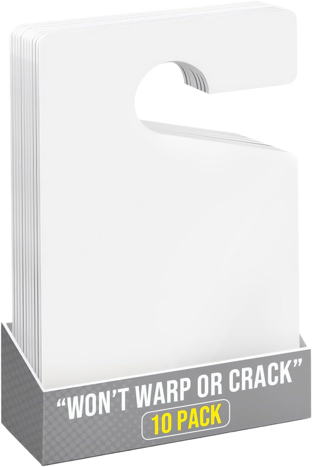 MESS Large Thick Parking Pass Hangtags - Parking Permit Hang Tag - Car Parking Tags for Parking Lot - Hanging Parking Permit - Permanent or Temporary Car Tags for Rear View Mirror 3x5 (10)