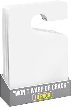 MESS Large Thick Parking Pass Hangtags - Parking Permit Hang Tag - Car Parking Tags for Parking Lot - Hanging Parking Permit - Permanent or Temporary Car Tags for Rear View Mirror 3x5 10