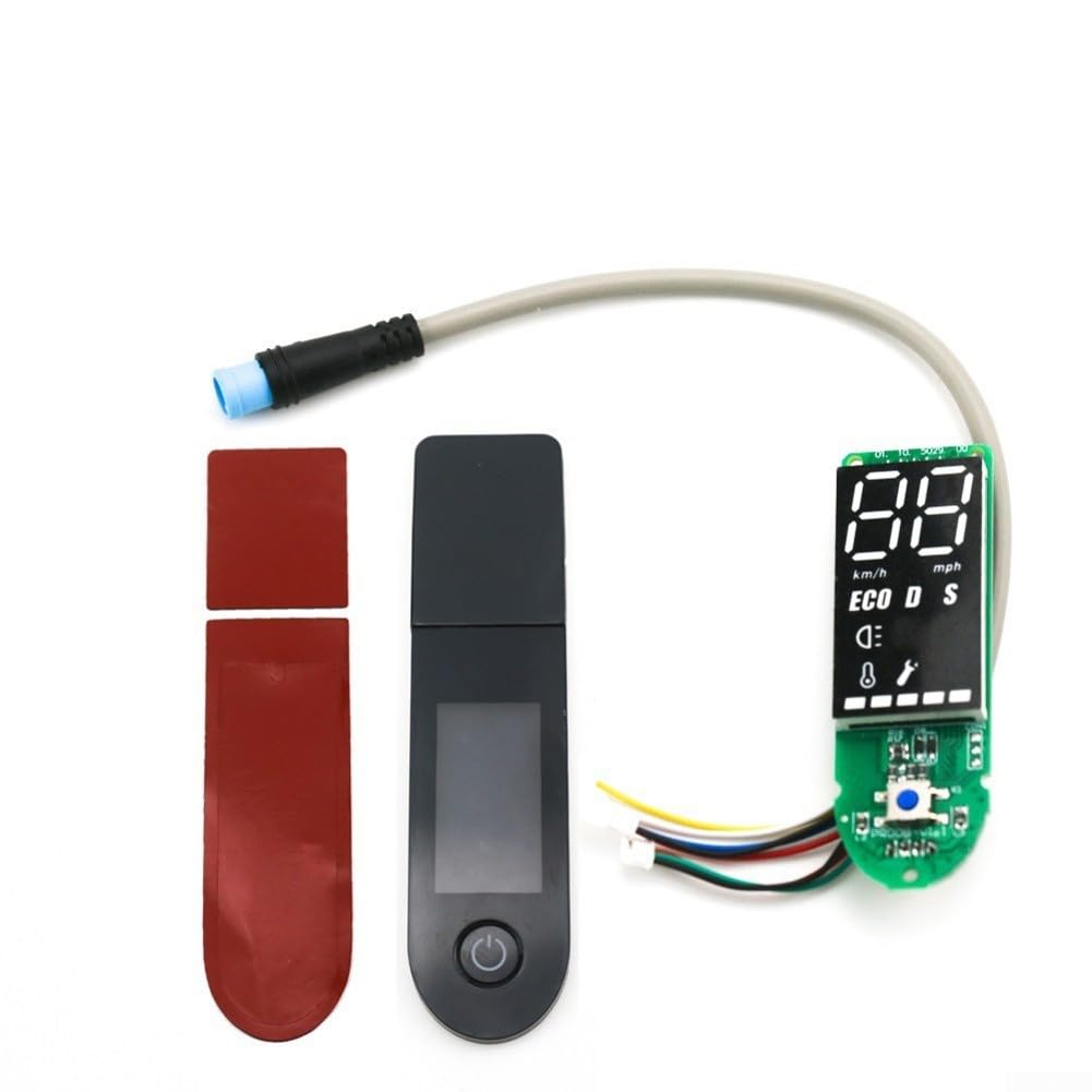 Alanmoship Dashboard Instrument Panel For Xiaomi For Mi Electric Scooter Pro 1S Pro 2, LCD Display With Speed Power Mode, Circuit Board Switch Set Replacement Part(Pro Kit)