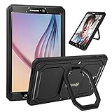 Fintie Stoßfeste Hülle für Samsung Galaxy Tab A 10.1 2016 T580N / T585N - [Tuatara Magic Ring] [360-Rotating] Multifunktionale Stand mit Griff Schutzhülle mit eingebauter Displayschutzfolie, Schwarz