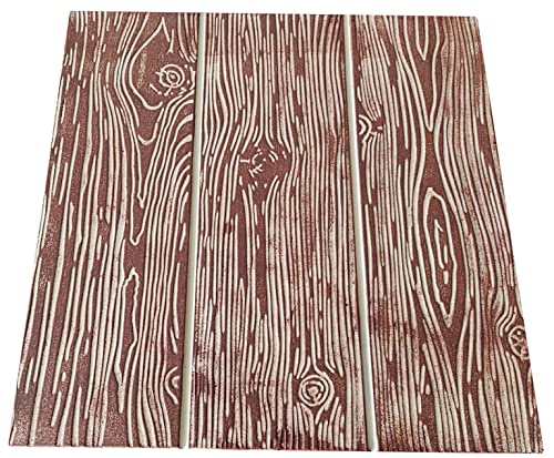 FHONYX 2 Stück Gießform Pflasterform Schablone für Beton 40x40x5cm, Gehwegplatte, Bodenbelag Platten, schalungsformen, Nachahmung Holzmaserung, Gartendekoration, DIY, Gehweg, Pflastersteine, Gießen