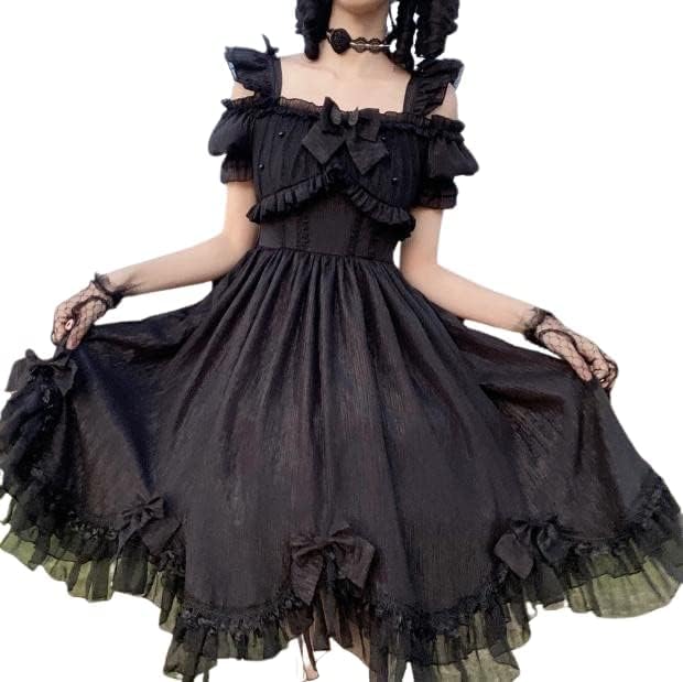 Amazon.co.jp: 【Sanjucos】 ロリータ 半袖 ドレス オフショル