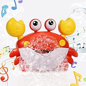 Crabby Bubble Bath Toy for Toddlers – Automatic Bubble Maker with 12 Children’s Songs – Sing-Along Bath Bubble Machine for Baby, Toddler and Kids – Fun Bathtub Toy for Endless Bubble Play