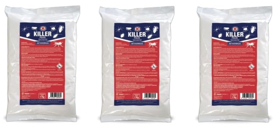 Todo Cultivo Killer Polvo 3kg. Sustituto de Garrapatin. Insecticida en Polvo de Amplio Espectro para desinfección y Control de plagas en ganadería y Animales domésticos