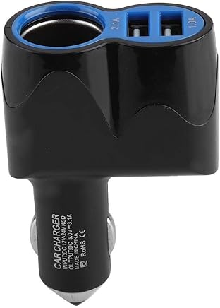 Cargador USB del Coche, Cargador USB R?pido del Coche Negro del Color 120W / 12V en el Adaptador del Encendedor del Cigarrillo del Puerto 2 del Cigarrillo Cargador USB del Coche, Cargador USB R?pido del Coche Negro del Color 120W / 12V en el Adaptador del Encendedor del Cigarrillo del Puerto 2 del Cigarrillo