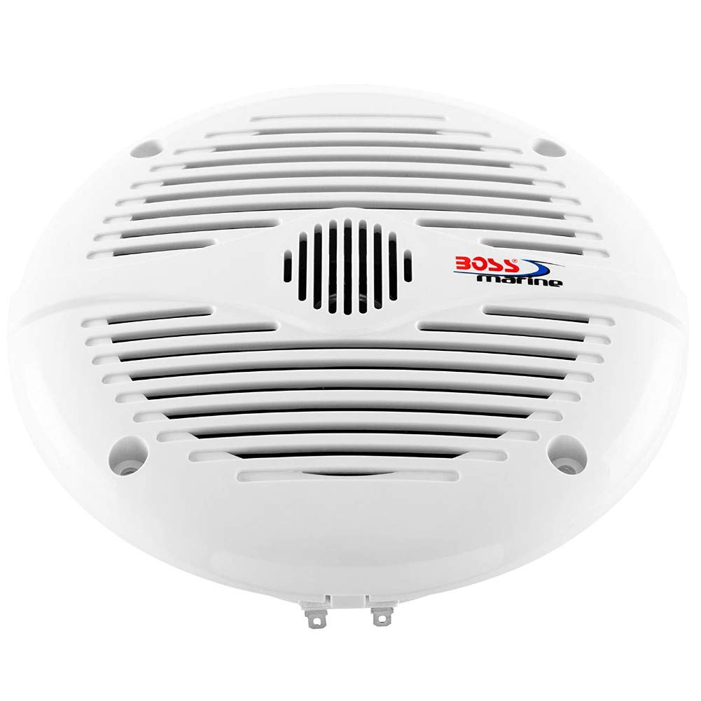2 altoparlanti marini KIT PER BOSS AUDIO MR60W 2 vie 6,5" 16,50 cm 165 mm 100 watt rms 200 watt max impermeabili mare piscina barca, a coppia + 5 sticker omaggio