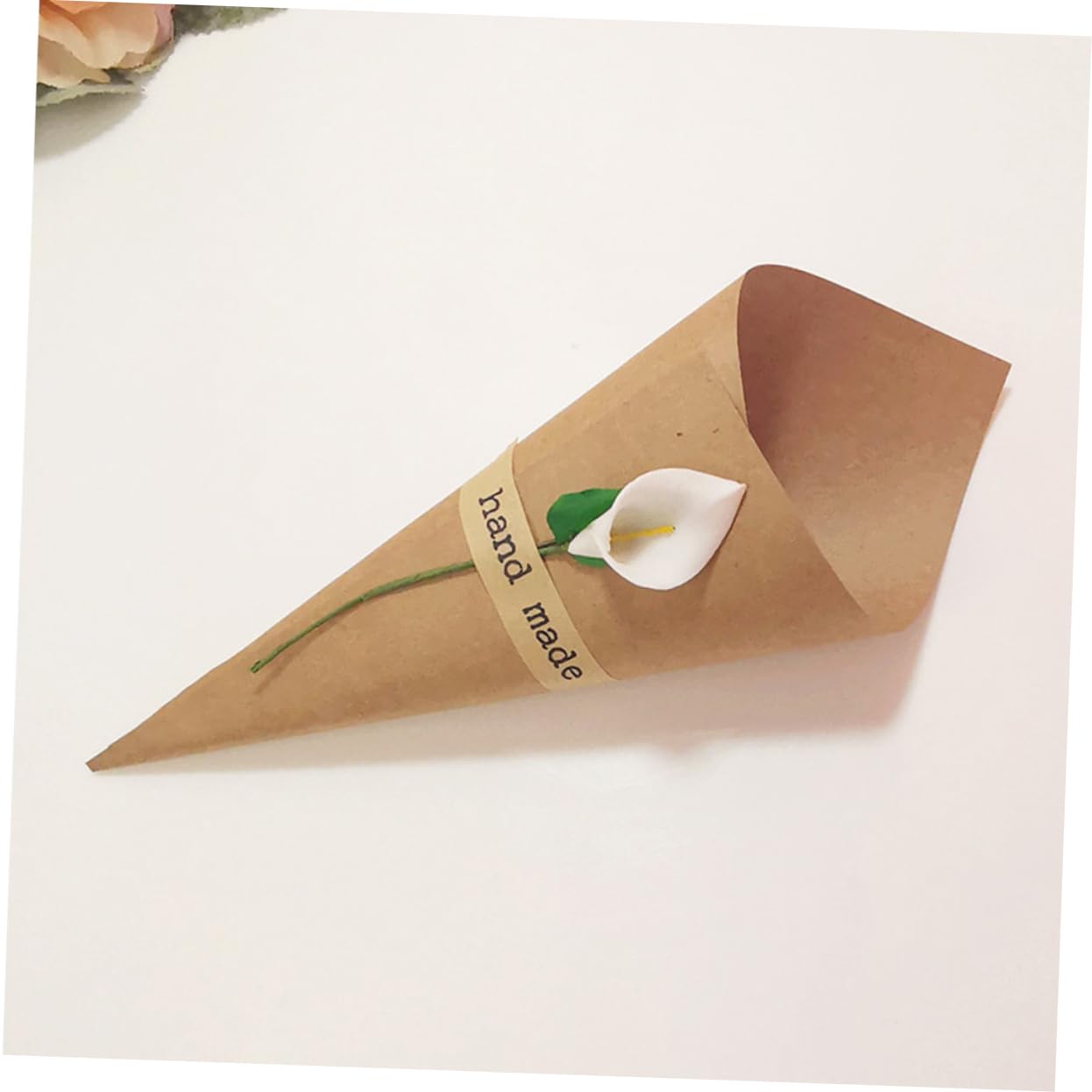 FOMIYES Diy Flower Packaging 50pcs Paper Flower Tubes Wedding Bouquet Wrapping Paper Party Dec