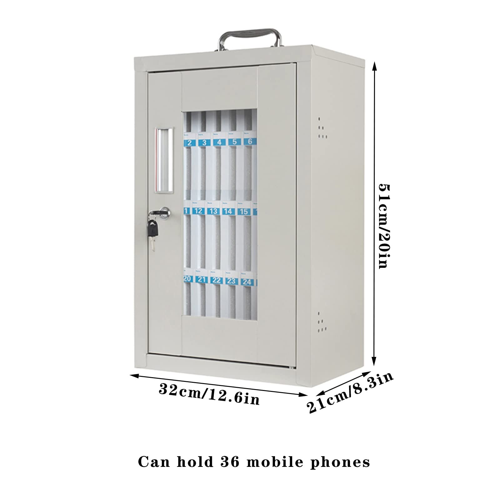 SDdPulse Stazioni di ricarica per telefoni cellulari in acciaio, cassaforte da parete, custodia per telefono cellulare, custodia per telefono cellulare per aziende e scuole, argento-12