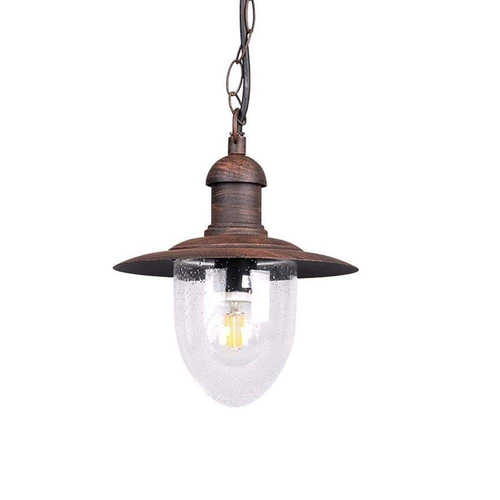 Lustre industriel en fer forgé et verre classique pour un éclairage de plafond authentique