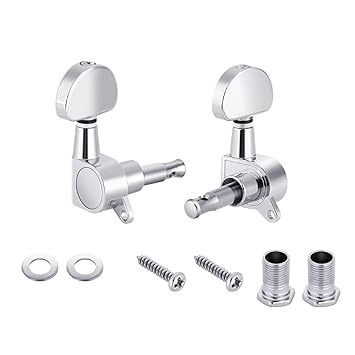 DEVICE OF URBAN INFOTECH Guitar Tuning Keys Guitar String Tuning Pegs Machine Head Tuners for Acoustic Guitar Semi-closed Guitar Keys for Acoustic Electric Guitar (Single Screw Guitar Key(1L+ 1R))