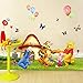 Gouc New Winnie The Pooh Tigger Animal Cartoon Vinyl Friends Pegatinas de Pared para niños Habitación Kindergarten Aula Etiqueta Decorativa
