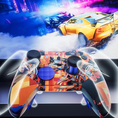 Image of 14-in-1 Controller Accessories Kit Compatible with Xbox Elite Series 2, 6 Premium Metal Thumbsticks, Swap Joysticks, 4 Interchangeable Paddles, 2 D-Pads, 1 Tool & 1 Storage Bag (Blue)