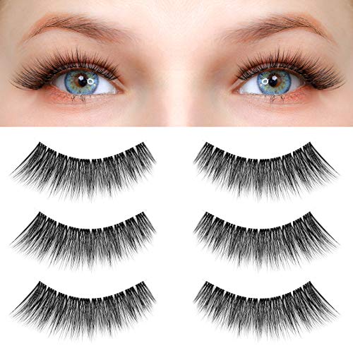 BEPHOLAN 3 Pairs False Lashes| 3D Faux Mink Eyelashes Soft Fake Eyelashes |Natural Look |Long&Thick|Reusable Handmade| Fake Eyelashes|XMZ222