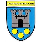 Porquerolles 83 ville sticker blason écusson autocollant adhésif