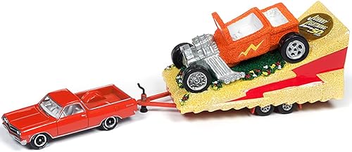 Miniatura 1 de 1965 Chevy El Camino Hugger Naranja con Flotador Desfile Edición Limitada a 4,000 Piezas en Todo el Mundo Tow & Go Series 1 164 Modelo de Auto