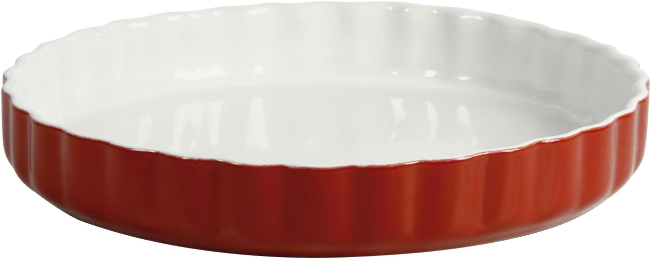 Crealys 512735 Ceramic Tart Dish 28 cm - Raspberry