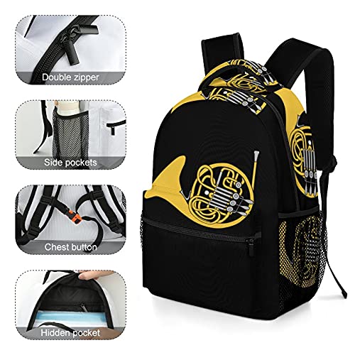 French Horn Travel Backpack Casual Sports Bag Oxford Cloth Suitable For Study Shopping Traveling Camping #TOP2