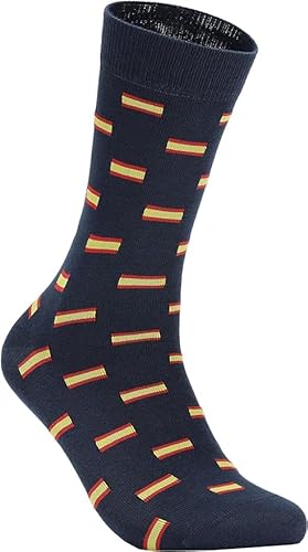 DIVER SOCKS Calcetines hombre divertidos-Calcetines bandera de españa ideal como regalos originales para hombres-Fabricados en España y validos desde la talla 40-45