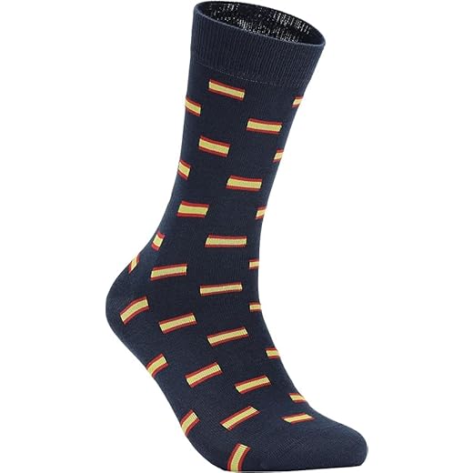 DIVER SOCKS Calcetines hombre divertidos-Calcetines bandera de españa ideal como regalos originales para hombres-Fabricados en España y validos desde la talla 40-45