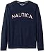 Nautica Men's Long Sleeve Graphic Sleep Tee, Navy, Medium