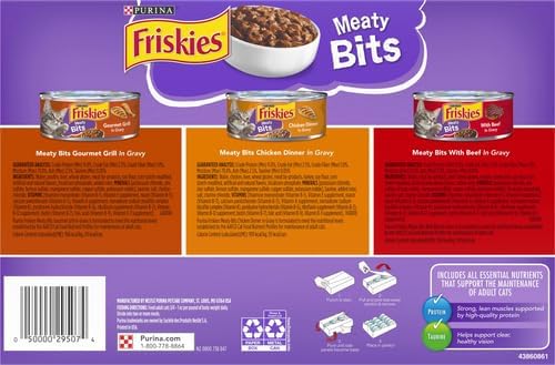 Friskies Meaty Bites Pack 12 Latas 5.5 oz - Comida Gatos miniatura 3