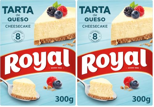 Royal Cheesecake Tarta de Queso con Cobertura de Fresa, sin Horno 8 Raciones, 325g (Paquete de 2)
