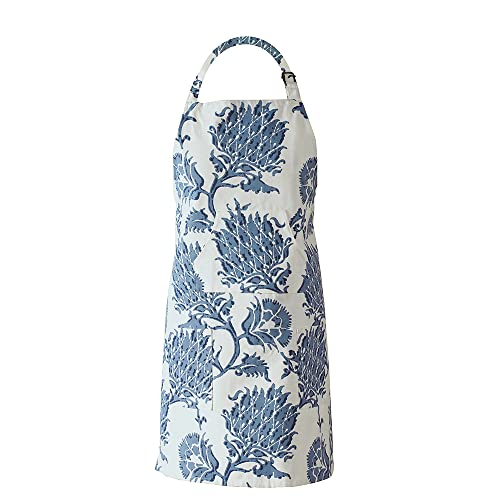 Image of HPD Half Price Drapes Aprons for Men Women with Large Pockets Adjustable Unisex PRTW-D51A-AP Duchess Printed Cotton, 27 X 34 Inch, Duchess Blue
