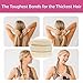 Burlybands Large Hair Ties for Thick, Heavy or Curly Hair - Non-Slip, Non-Damage, Seamless Women's Ponytail Scrunchies - Blonde, 3 Pcs