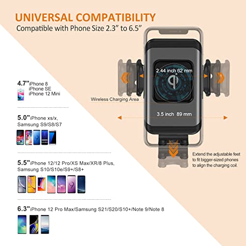 Wefunix 15W Caricabatterie Auto Wireless