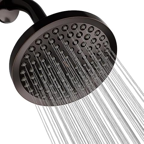ShowerMaxx, Luxury Spa Series: Bronze Rain Shower Head, 6-Inch Round Rain Showerhead with 360 Tilt, Experience Rainfall with MAXX Comfort and Elegance (Oil Rubbed Bronze) Cover