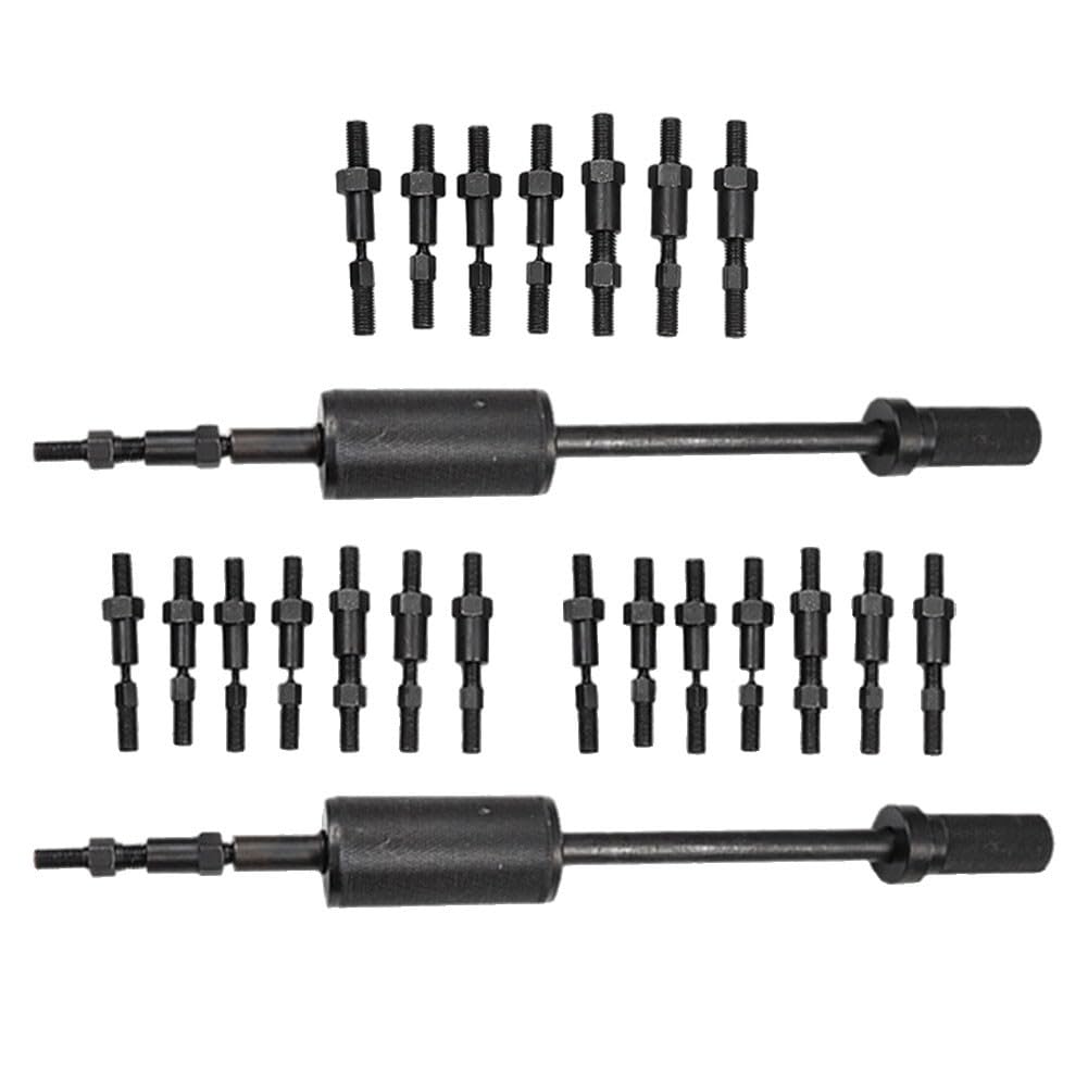 Juego de herramientas manuales para extracción de pasadores cónicos roscados internos y externos, 3 mm a 12 mm, martillo extractor mecánico con construcción de metal