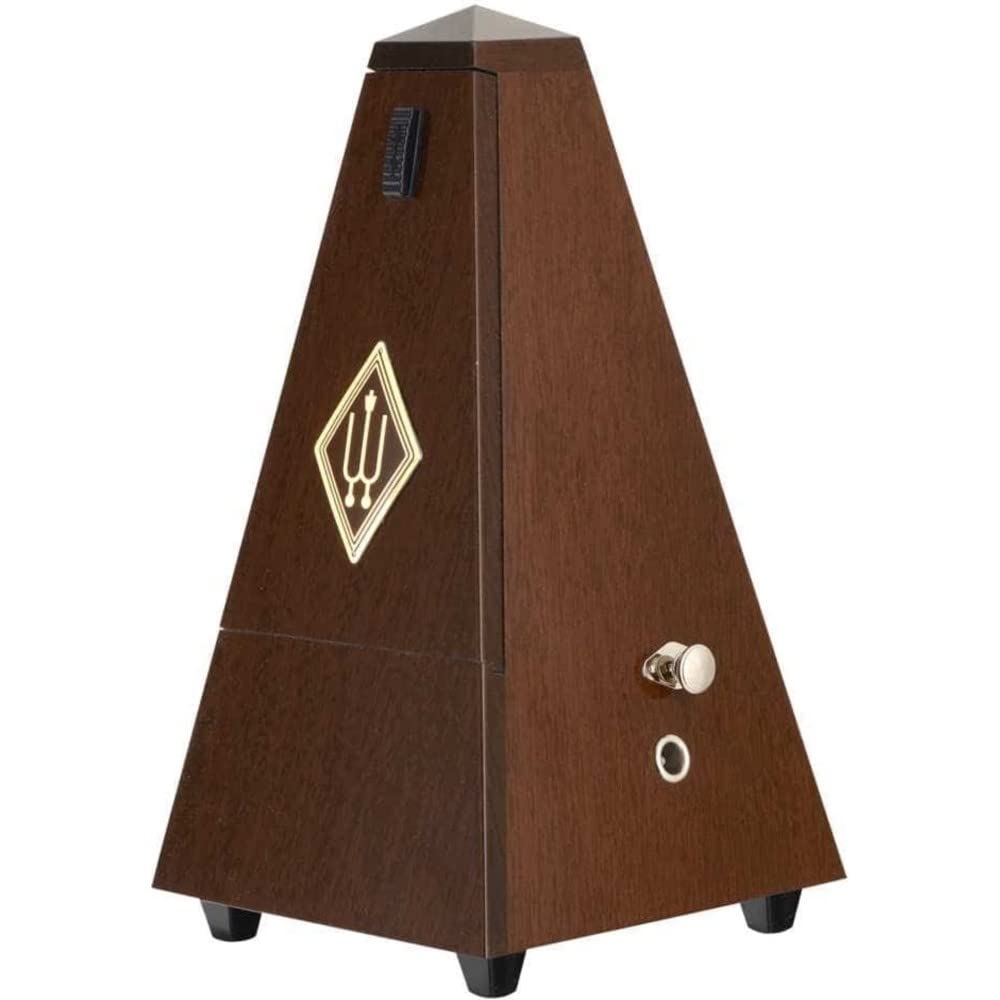 Wittner 903810 Metrónomo Piramidal cuerpo de madera color marrón nuez brillante