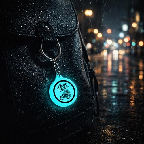 Image of Mi Glow Store Glow in Dark Keychain for Bike Men | Gift for Man | Bike Accessories | Charges in Light Glows in Dark | Key chain for Bike
