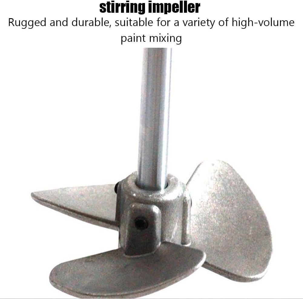 1/8HP Vertical Pneumatic Mixer, 2500RPM Stepless Speed Paint & Grout Stirrer, Three Cylinder Motor for Efficient Mixing of Paint, Mud, and More